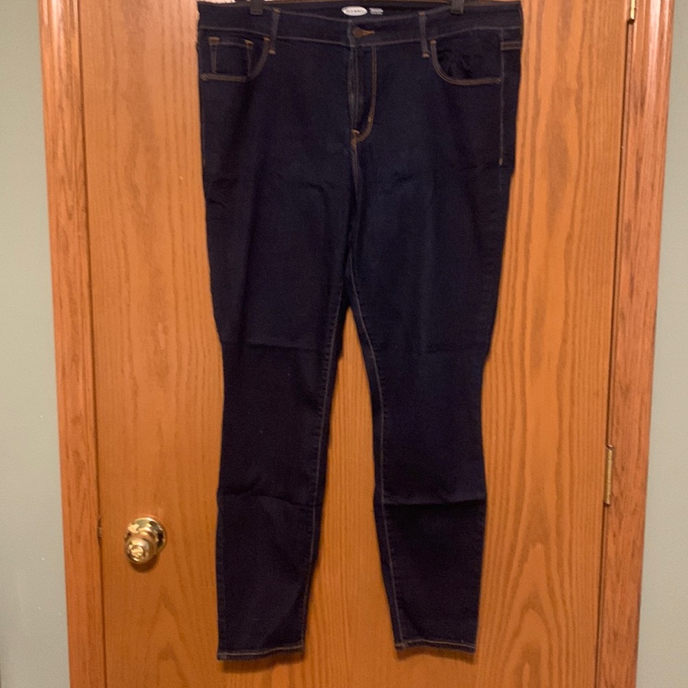 Old Navy, Rockstar Super Skinny Jeans, dark blue, sz 16